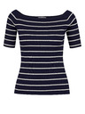 Orsay Tricou cu mânecă trei sferturi pentru femei, albastru închis ORSAY