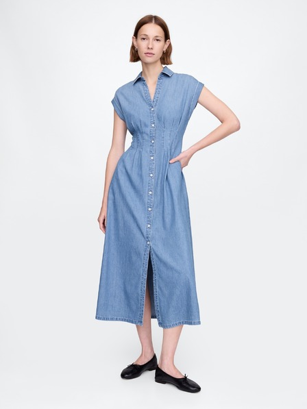 GAP Rochie maxi cămașă din denim Americana GAP