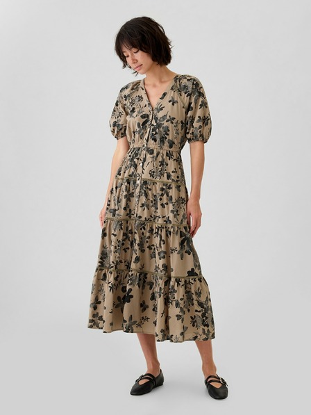 GAP Rochie maxi cu cămașă din flori GAP