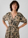 GAP Rochie maxi cu cămașă din flori GAP