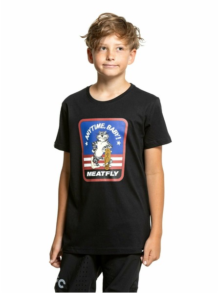 Meatfly Meatfly tricou pentru copii Tomcat Black | Negru | Mărime 146 | 100% bumbac