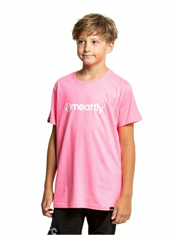 Meatfly Meatfly tricou pentru copii Bart Neon Pink | Roz | Mărime 146 | 100% bumbac