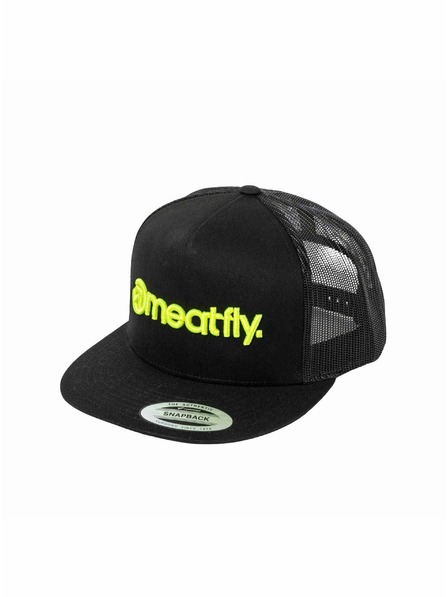 Meatfly Meatfly șapcă Mateo Trucker Snapback Lime / Neagră | Neagră | Mărime