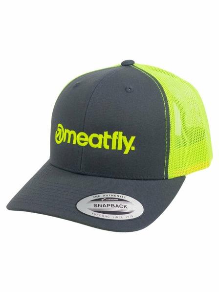 Meatfly Meatfly șapcă MF Logo Trucker Antracit/Verde Neon