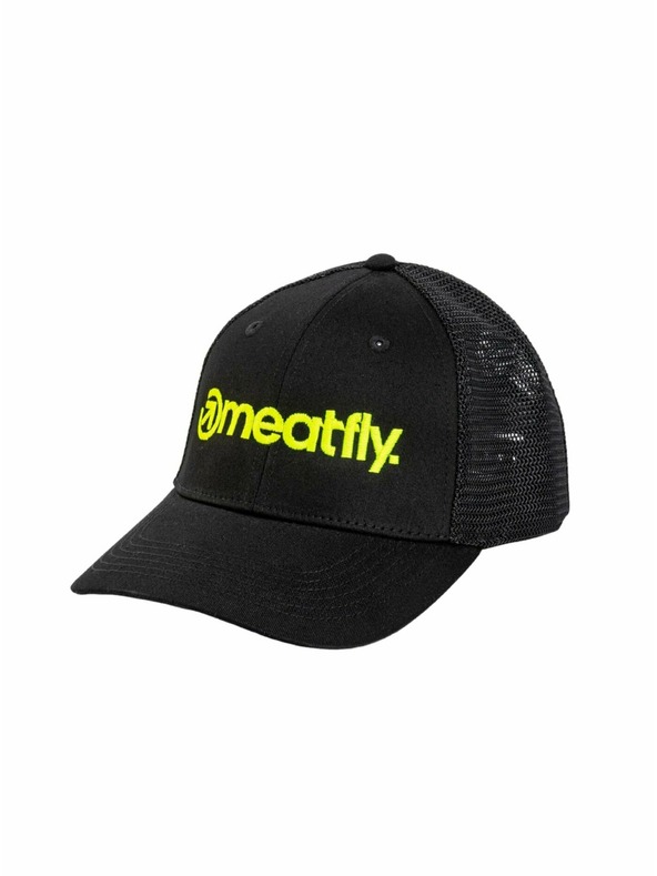 Meatfly Meatfly șapcă MF Logo Trucker Lime / Neagră | Neagră | Mărime