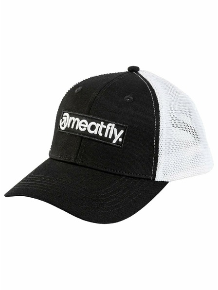Meatfly Meatfly șapcă Caleb Trucker Logo de Bază Alb / Negru | Albă | Mărime