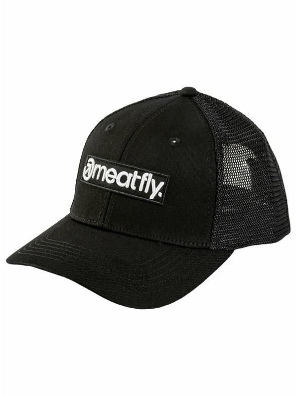 Meatfly Meatfly șapcă Caleb Trucker Black Basic Logo | Negru | Mărime