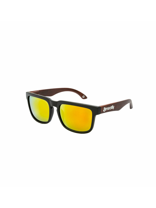 Meatfly Meatfly ochelari de soare Memphis Black Dark Wood | Negru | Mărime