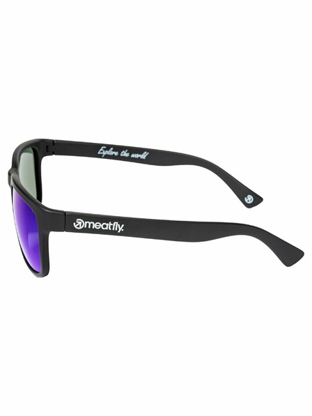 Meatfly Meatfly ochelari de soare polarizați Gammy Black Matt/Blue | Negru | Mărime