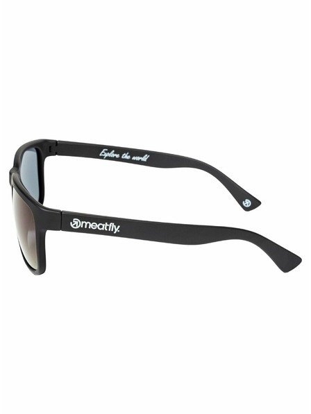 Meatfly Meatfly ochelari de soare polarizați Gammy Black Matt/Purple | Negru | Mărime