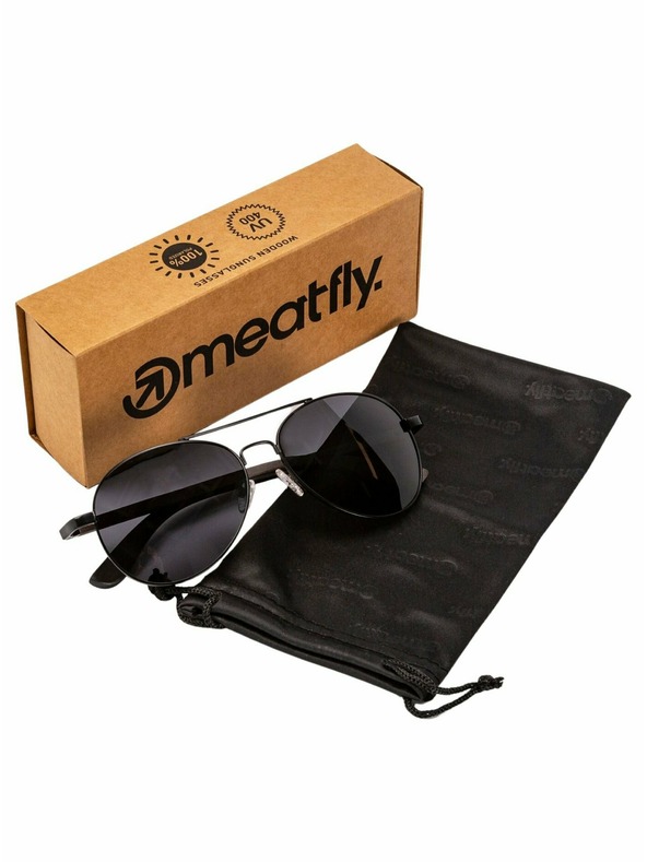 Meatfly Meatfly ochelari de soare Aviator Black | Negru | Mărime