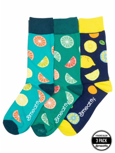 Meatfly Șosete Meatfly Lexy Triple Pack Lemons | Multicolor | Mărime