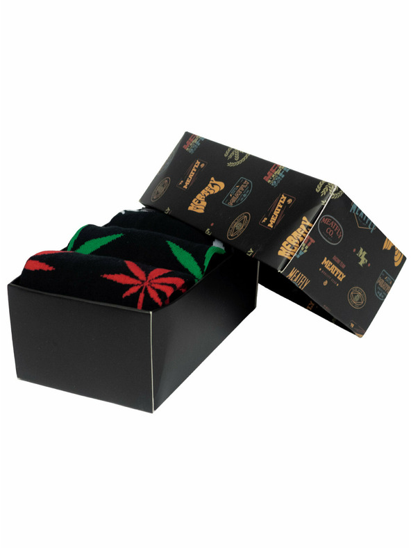 Meatfly Șosete pentru bărbați Meatfly Ganja Black Gift Pack | Multicolor | Mărime