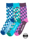 Meatfly Șosete Meatfly Lexy Triple Pack Checkers | Multicolor | Mărime