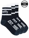 Meatfly Șosete Meatfly Long Triple Pack Black | Negru | Mărime