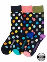 Meatfly Șosete Meatfly Lexy Triple Pack Black Dots | Multicolor | Mărime
