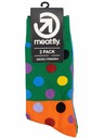 Meatfly Șosete Meatfly Lexy Triple Pack Green Dots | Multicolor | Mărime