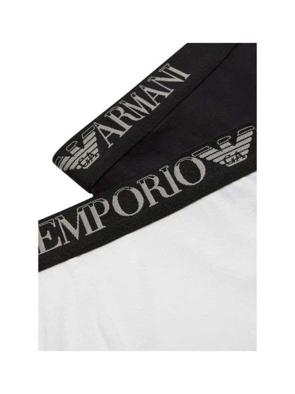 Emporio Armani Boxeri pentru bărbați pachet dublu Emporio Armani Nero/Bianco