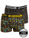 Meatfly Meatfly boxeri pentru bărbați Balboa Boxershorts Double Pack Tools | Negru | Mărime