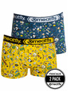 Meatfly Meatfly boxeri pentru bărbați Balboa Boxershorts Double Pack Jamm | Galben | Mărime