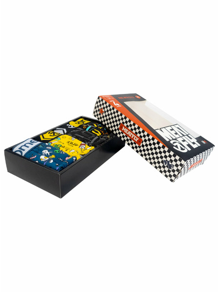 Meatfly Meatfly boxeri pentru bărbați Balboa Boxershorts Tools/Jamm Gift Pack | Negru | Mărime