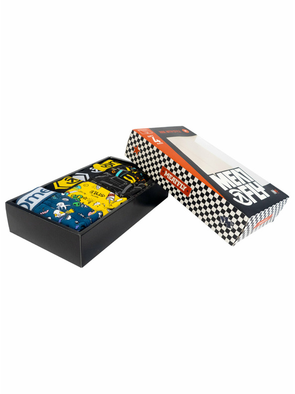 Meatfly Meatfly boxeri pentru bărbați Balboa Boxershorts Tools/Jamm Gift Pack | Negru | Mărime