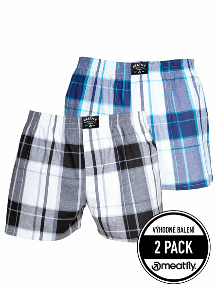 Meatfly Meatfly boxeri pentru bărbați Doug Black / Blue | Negru | Mărime