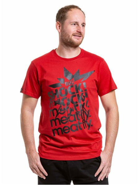 Meatfly Meatfly tricou pentru bărbați Big Shock Shattered Dark Red | Roșu | Mărime
