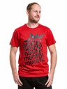 Meatfly Meatfly tricou pentru bărbați Big Shock Shattered Dark Red | Roșu | Mărime