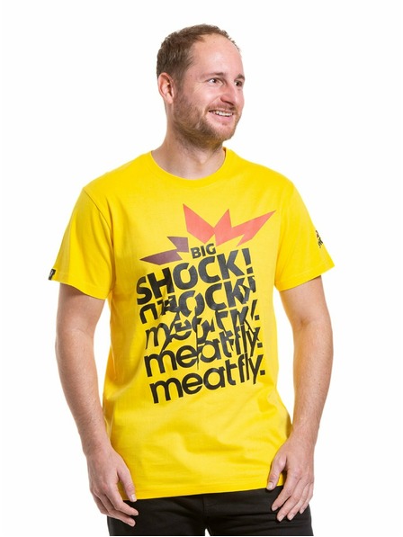 Meatfly Meatfly tricou pentru bărbați Big Shock Shattered Yellow | Galben | Mărime