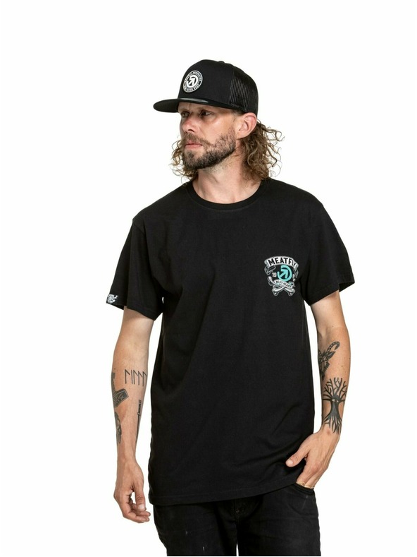 Meatfly Meatfly tricou pentru bărbați Whiskey Boy Black | Negru | Mărime