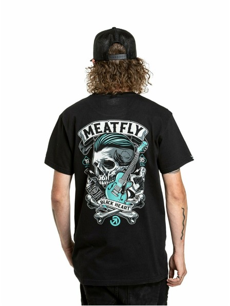 Meatfly Meatfly tricou pentru bărbați Whiskey Boy Black | Negru | Mărime