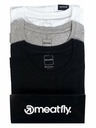 Meatfly Meatfly pachet de tricouri pentru bărbați MF Logo Multipack Black/Grey Heather/White | Negru | Mărime
