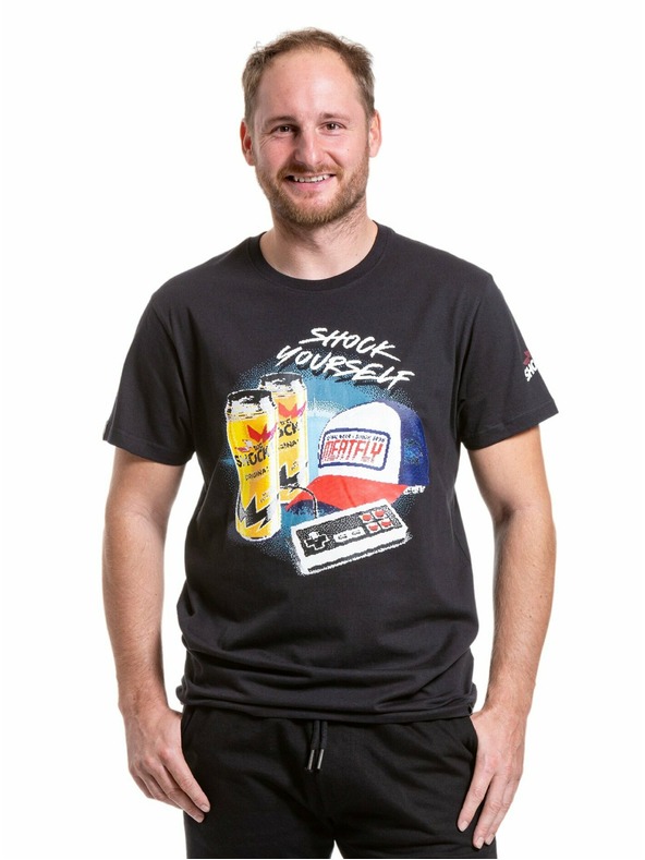 Meatfly Meatfly tricou pentru bărbați Big Shock 8Bit Black | Negru | Mărime