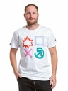 Meatfly Tricou pentru bărbați Meatfly Big Shock Gameon Alb | Alb | Mărime