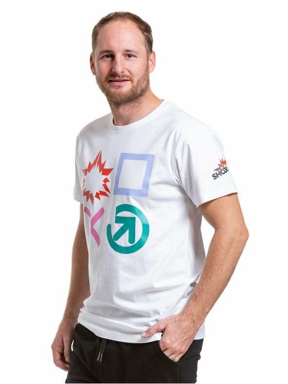 Meatfly Tricou pentru bărbați Meatfly Big Shock Gameon Alb | Alb | Mărime