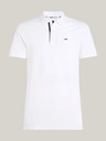 Tommy Jeans Tricou polo alb pentru bărbați Tommy Jeans Pure Organic Slim Fit Polo YBR Alb