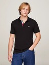 Tommy Jeans Tricou polo negru pentru bărbați Tommy Jeans Pure Organic Slim Fit Polo BDS Negru