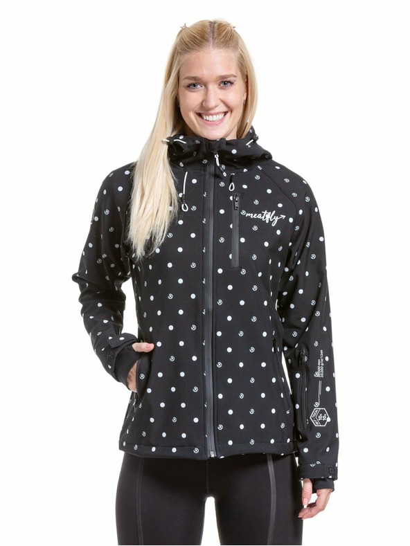 Meatfly Meatfly jachetă softshell pentru femei Zaja Dots Negru | Negru | Mărime