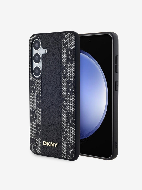 DKNY DKNY PU Piele Model Carouri Magsafe Husă Spate pentru Samsung Galaxy S24+ Black