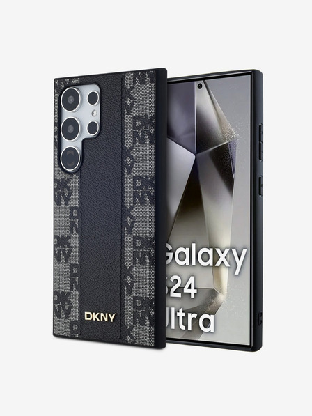 DKNY DKNY PU Piele Model Carouri Magsafe Husă Spate pentru Samsung Galaxy S24 Ultra Black