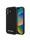 Karl Lagerfeld Karl Lagerfeld PU Quilted Pattern Carcasă Spate pentru iPhone 16 Negru