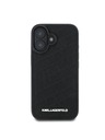 Karl Lagerfeld Karl Lagerfeld PU Quilted Pattern Carcasă Spate pentru iPhone 16 Negru