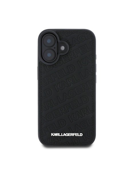 Karl Lagerfeld Karl Lagerfeld PU Quilted Pattern Carcasă Spate pentru iPhone 16 Negru