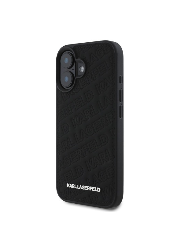 Karl Lagerfeld Karl Lagerfeld PU Quilted Pattern Carcasă Spate pentru iPhone 16 Negru