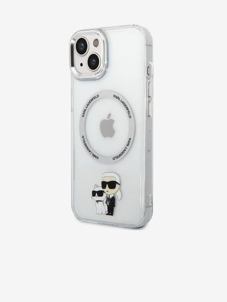 Karl Lagerfeld Karl Lagerfeld IML Karl și Choupette NFT MagSafe Carcasă Spate pentru iPhone 13 Transparent
