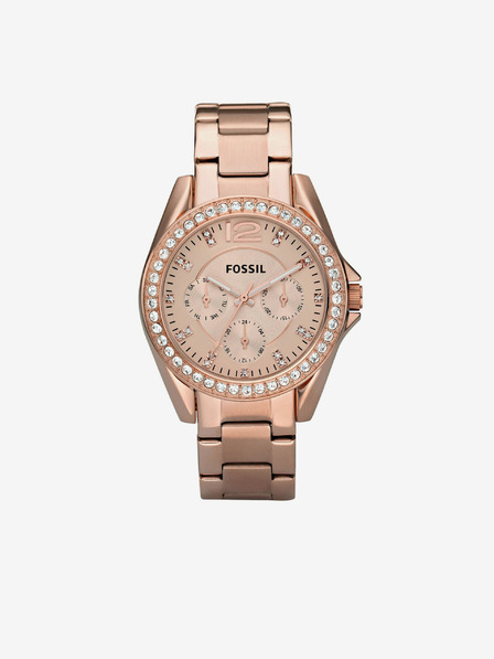 Fossil Ceas pentru femei Fossil Riley în roz-auriu