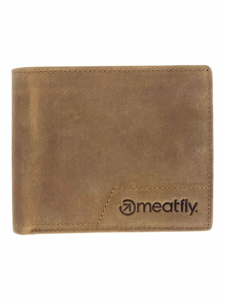 Meatfly Meatfly portofel din piele Eliot Premium Oak | Maro | Mărime