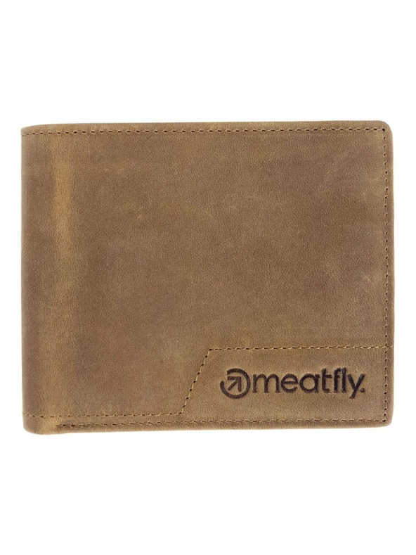 Meatfly Meatfly portofel din piele Eliot Premium Oak | Maro | Mărime