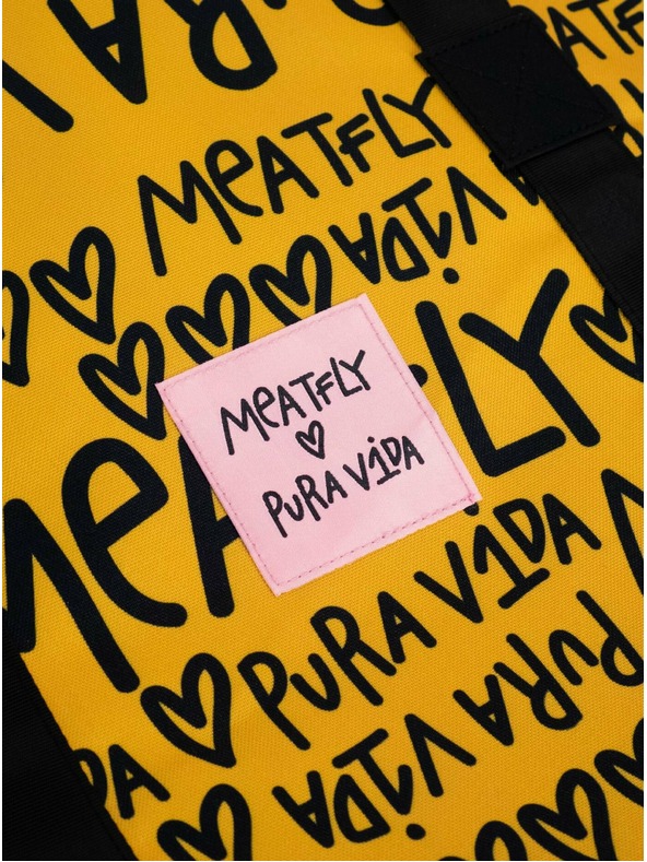 Meatfly Meatfly geantă de plajă X Pura Vida Skye Yellow/Black | Galbenă | Mărime